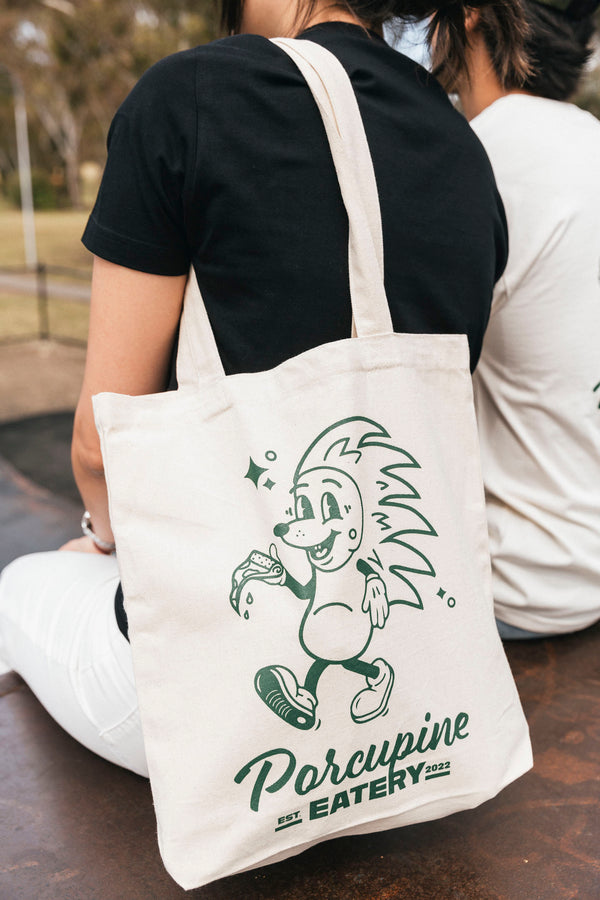 Porcupine Mascot Tote Bag
