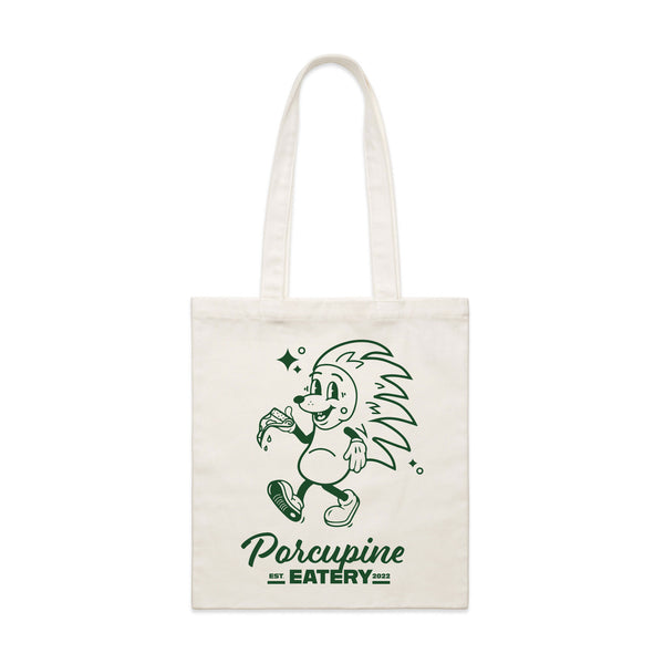 Porcupine Mascot Tote Bag